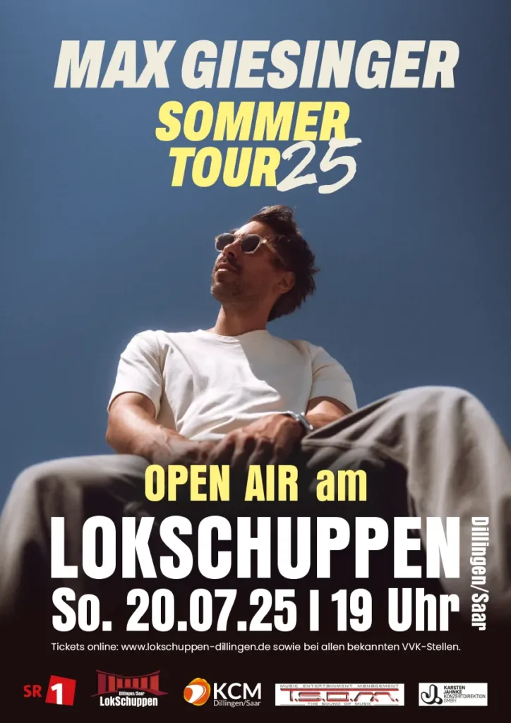 Max Giesinger — Open Air im Lokschuppen Dillingen